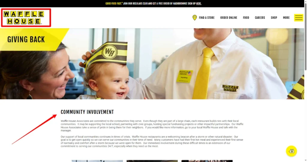 Giving Back Waffle House
